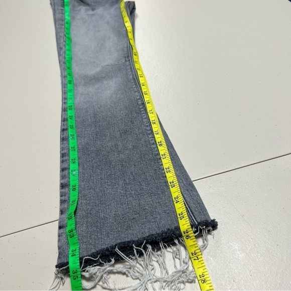 Rta Los Angeles Distressed Raw Hem Flare Cropped Jeans - Picture 11 of 12